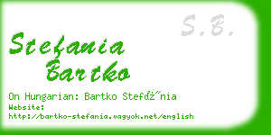 stefania bartko business card